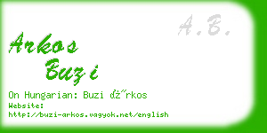 arkos buzi business card